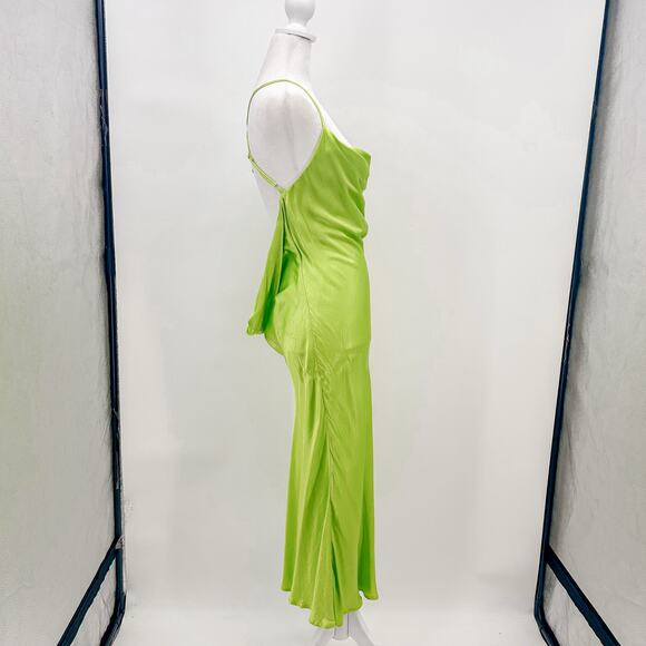 Rat & Boa Lima Dress Green Cowl Neck Long Slip Medium - Picture 7 of 8